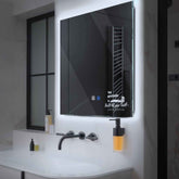 Espejo LED Cuadrado | Botones táctiles | Función antivaho | Luz blanca fría - Reyze Seria Motivated Model 3